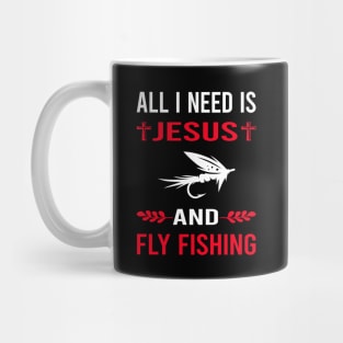 I Need Jesus And Fly Fishing Mug